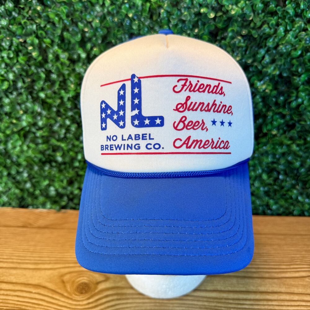 No Label Brewing Friends Sunshine Beer America Hat Cap Snapback One Size OSFA